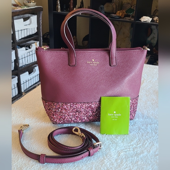 Kate Spade New York Greta Court Glitter Small Satchel Crossbody - Picture 10 of 11
